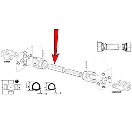 Aftermarket 34mm Outer Drive Tube Fits FordNew Holland Disc Mower 442 452 274237